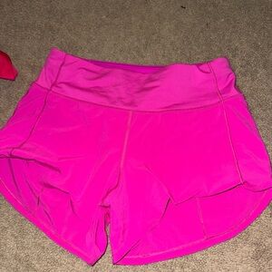 Lululemon 4” high rise speed up shorts. Size 4